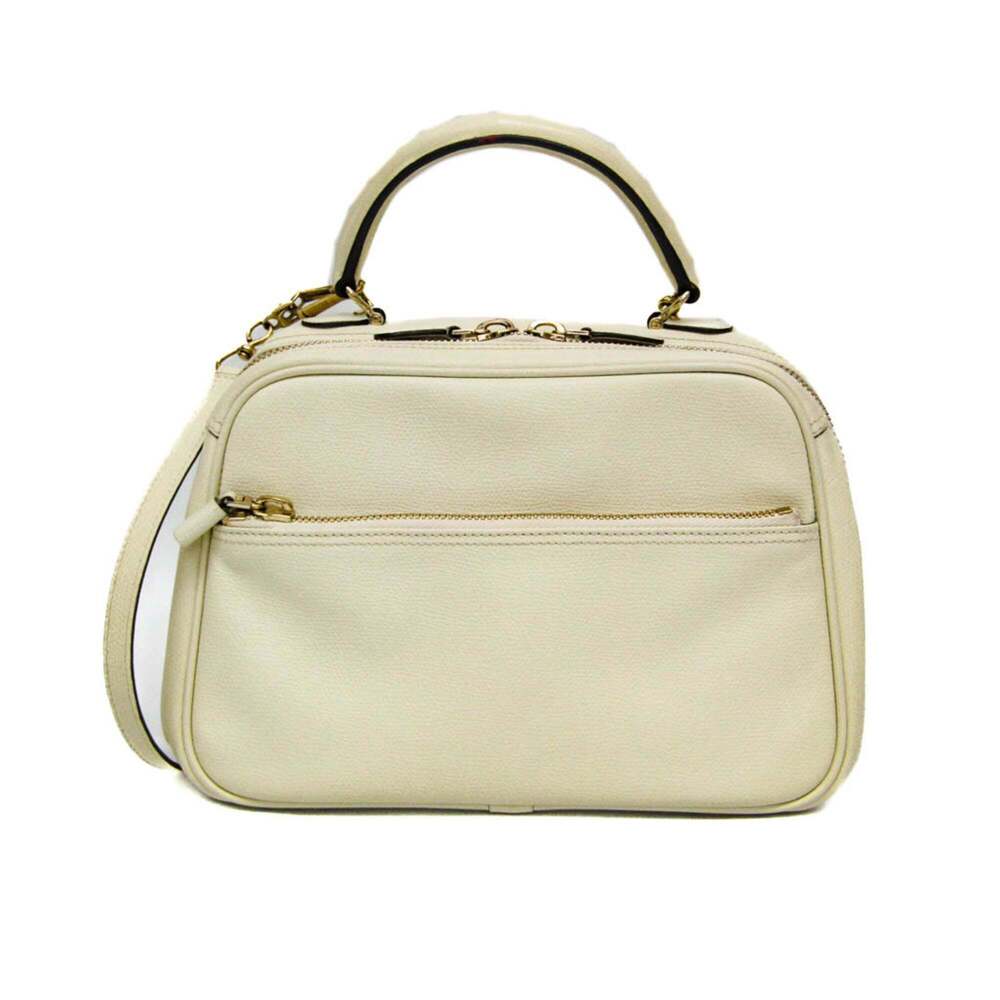 Valextra SERIE S Medium Women's Leather Handbag,Shoulder Bag Off-white